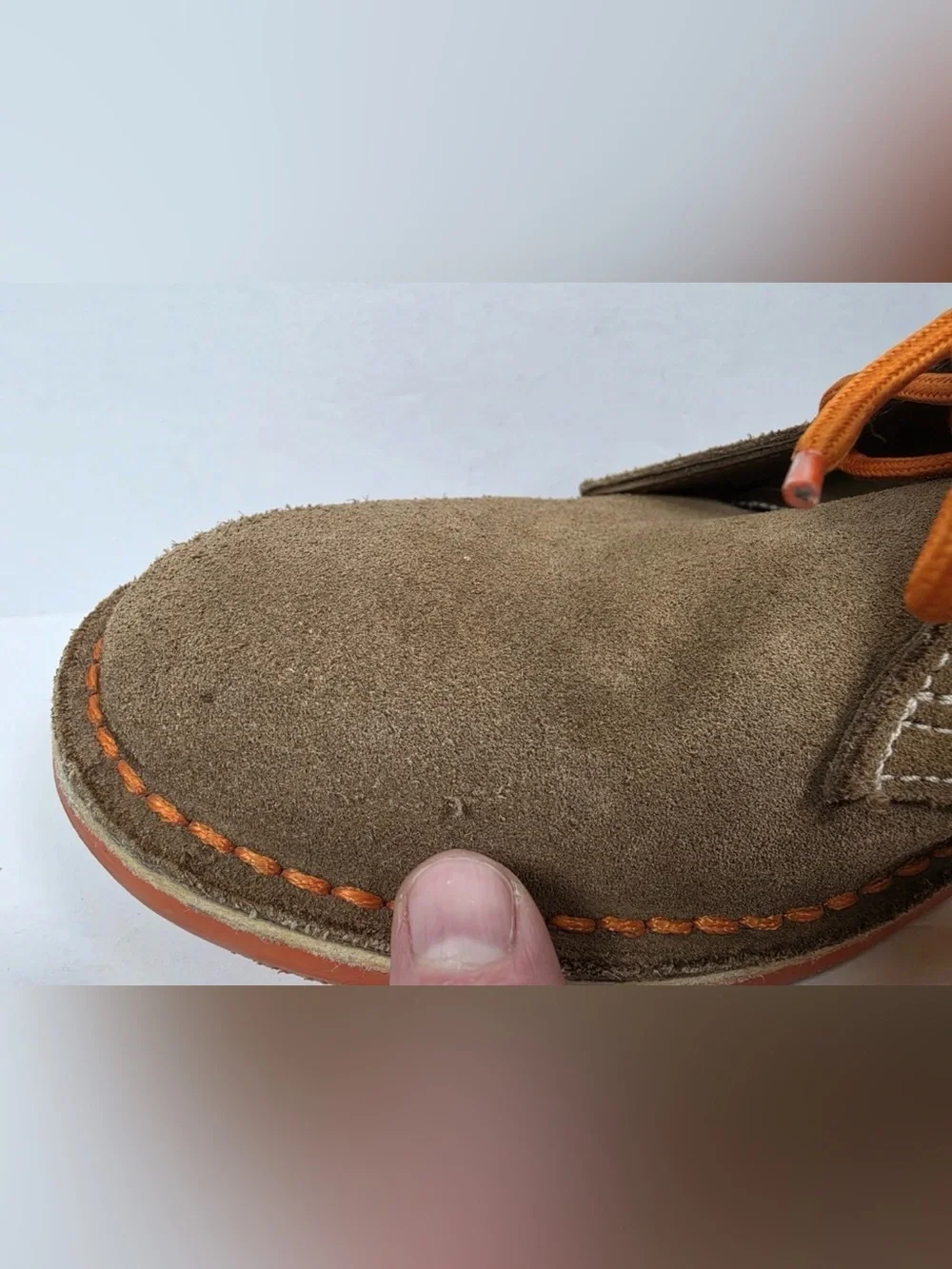 Veldskoen Mens Heritage Bloem Chukka Boots Brown Suede Orange Sole Size 9